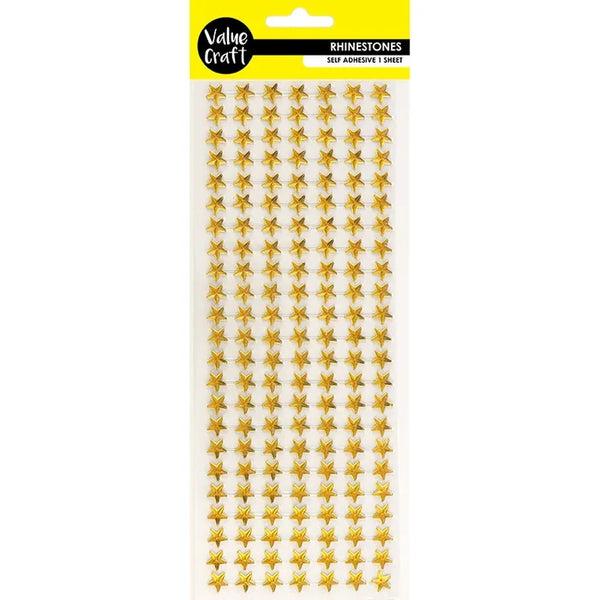 10mm Self Adhesive Star Rhinestones (available in 2 colours)